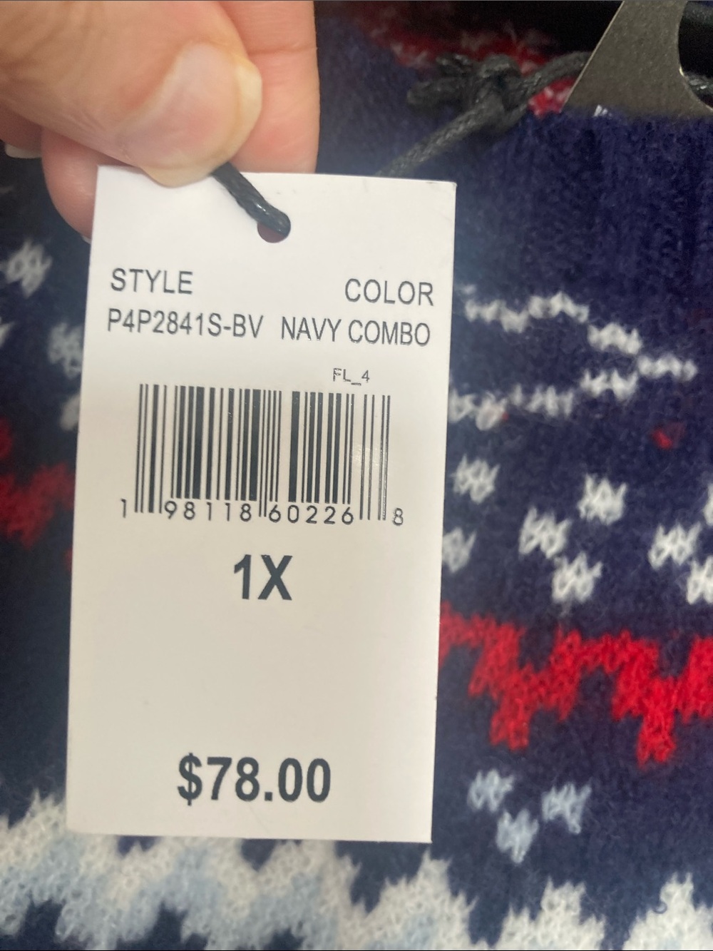Inner circle crewneck sweater with fair isle like print casual business size 1X - Picture 10 of 14